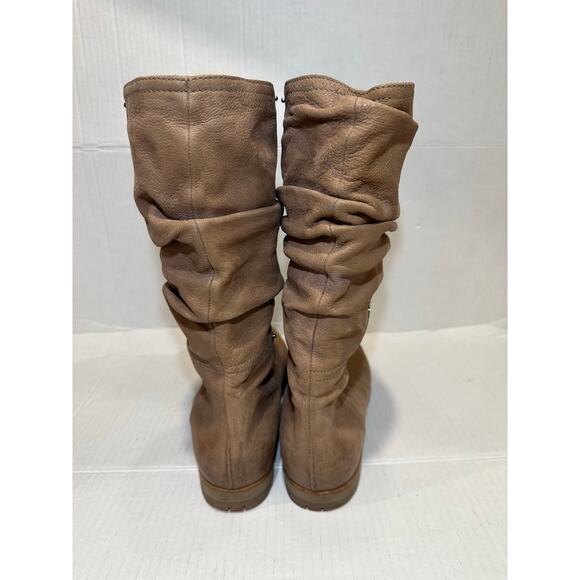 Prada Sport Women's Brown Slouchy Suede Mid Calf Flat Pull On Boots Size 38/US7 - Picture 6 of 10